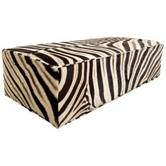 Forsyth Zebra Hide Ottoman