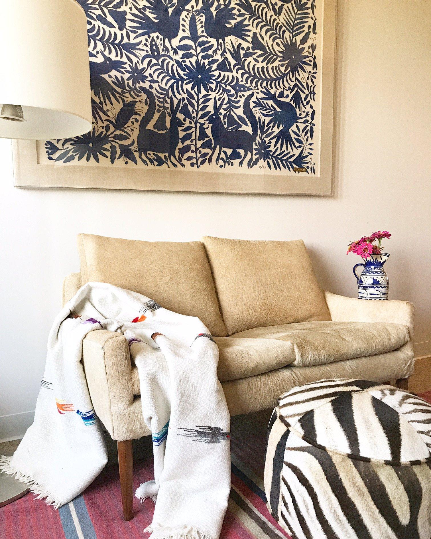 Our zebra pouf ottomans are handcrafted from our beautiful Forsyth zebra hides. The most beautiful zebra hides are selected, hand cut, hand stitched, and hand stuffed. Each step is meticulously curated by Saint Louis based Forsyth artisans. Every
