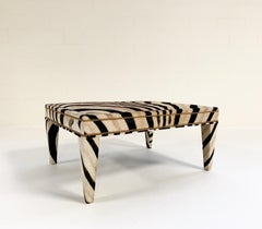 Pouf ou table basse de style Forsyth Zebra Parsons, fabriqué sur commande