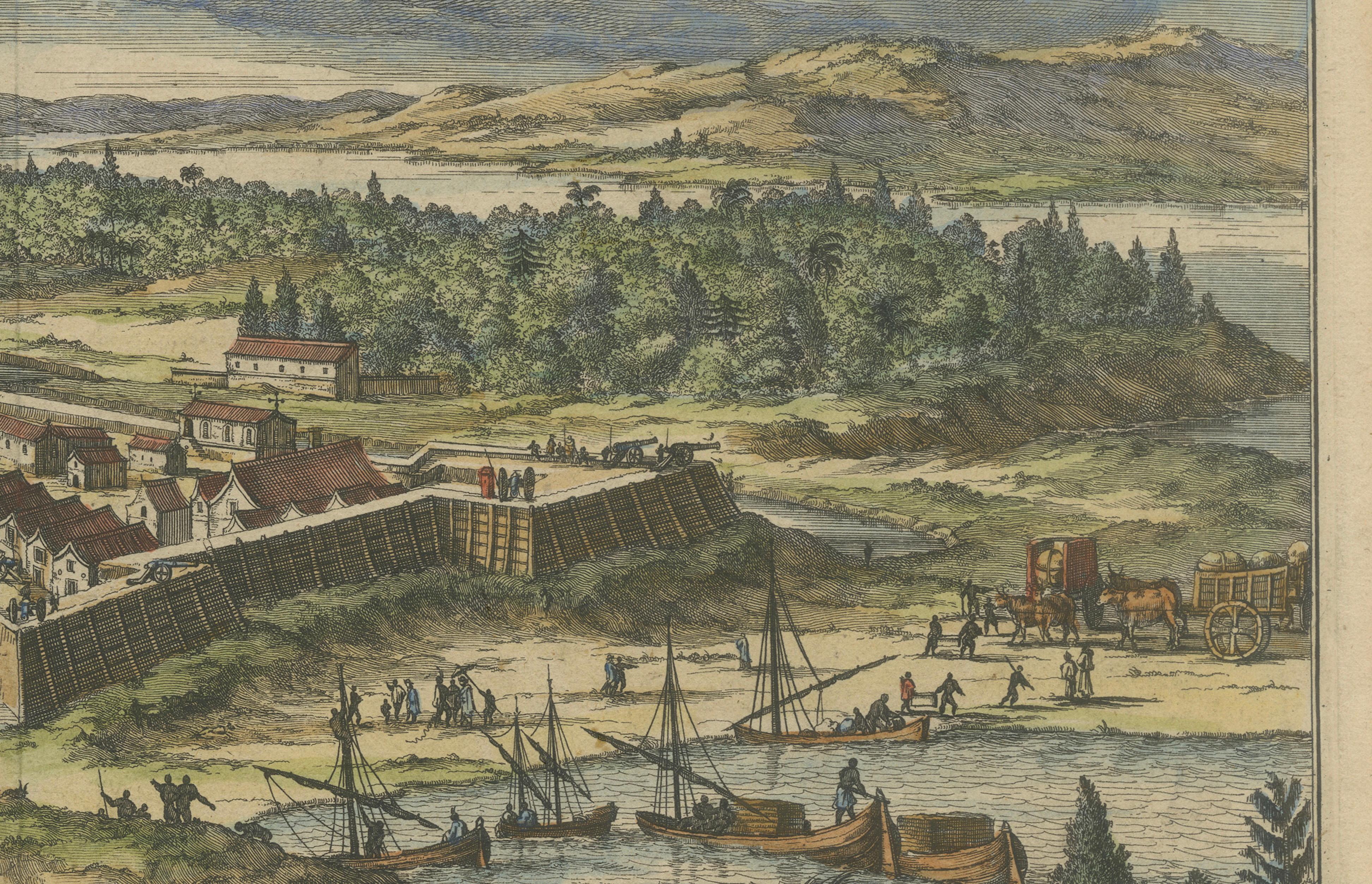 Fort Caroline in Florida, Montanus Engraving – Early America View 1671