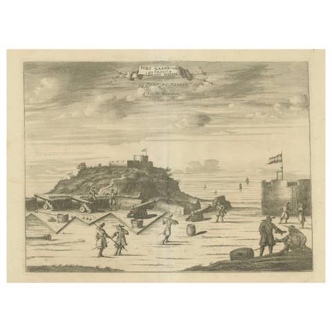 Fort Nassau on the Island of Goree – Dutch Colonial Engraving, c.1700