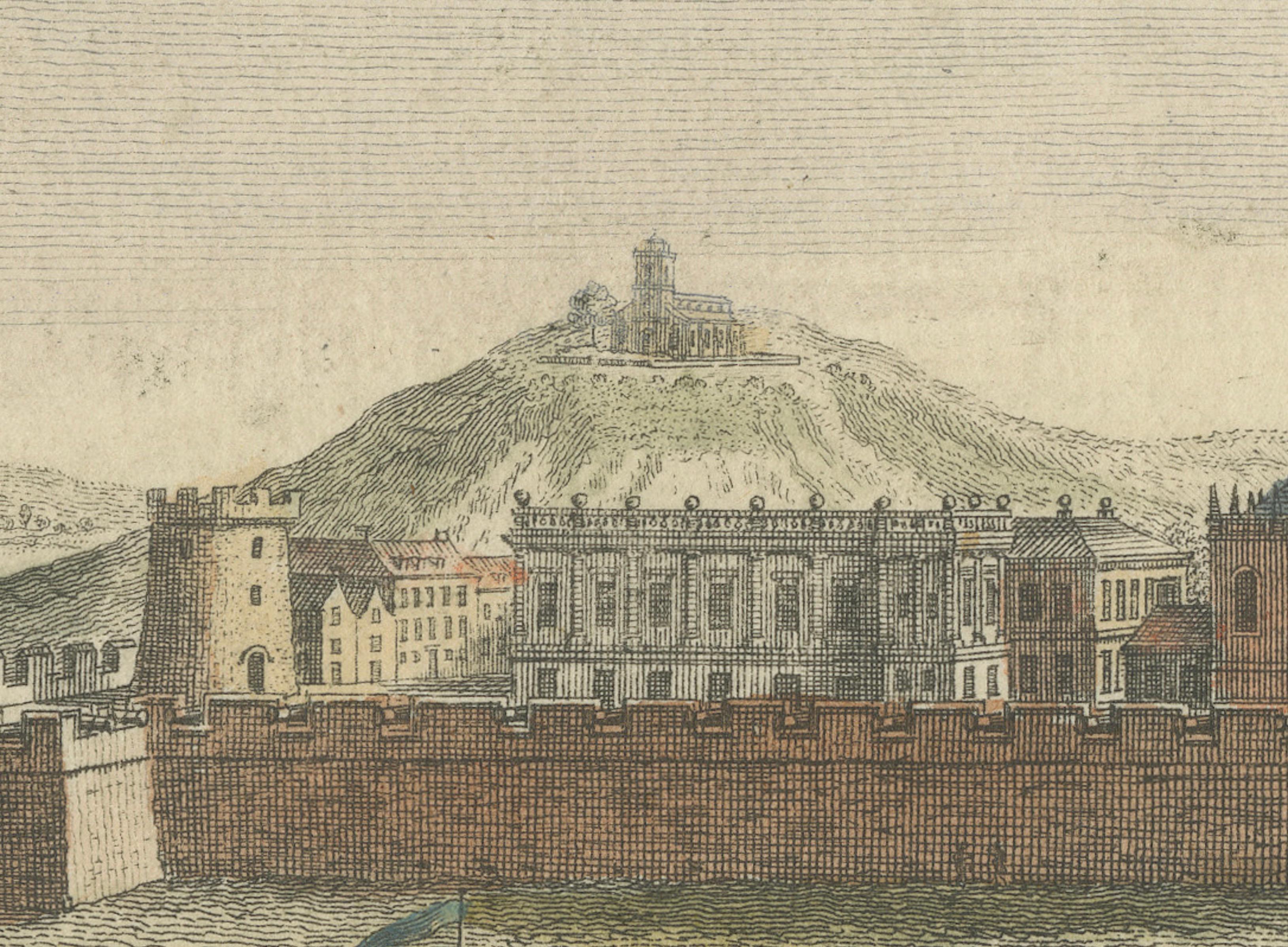 Fort St. George an der Coromandel-Küste - Handkolorierter Kupferstich von Sayer, 1754 (Papier) im Angebot