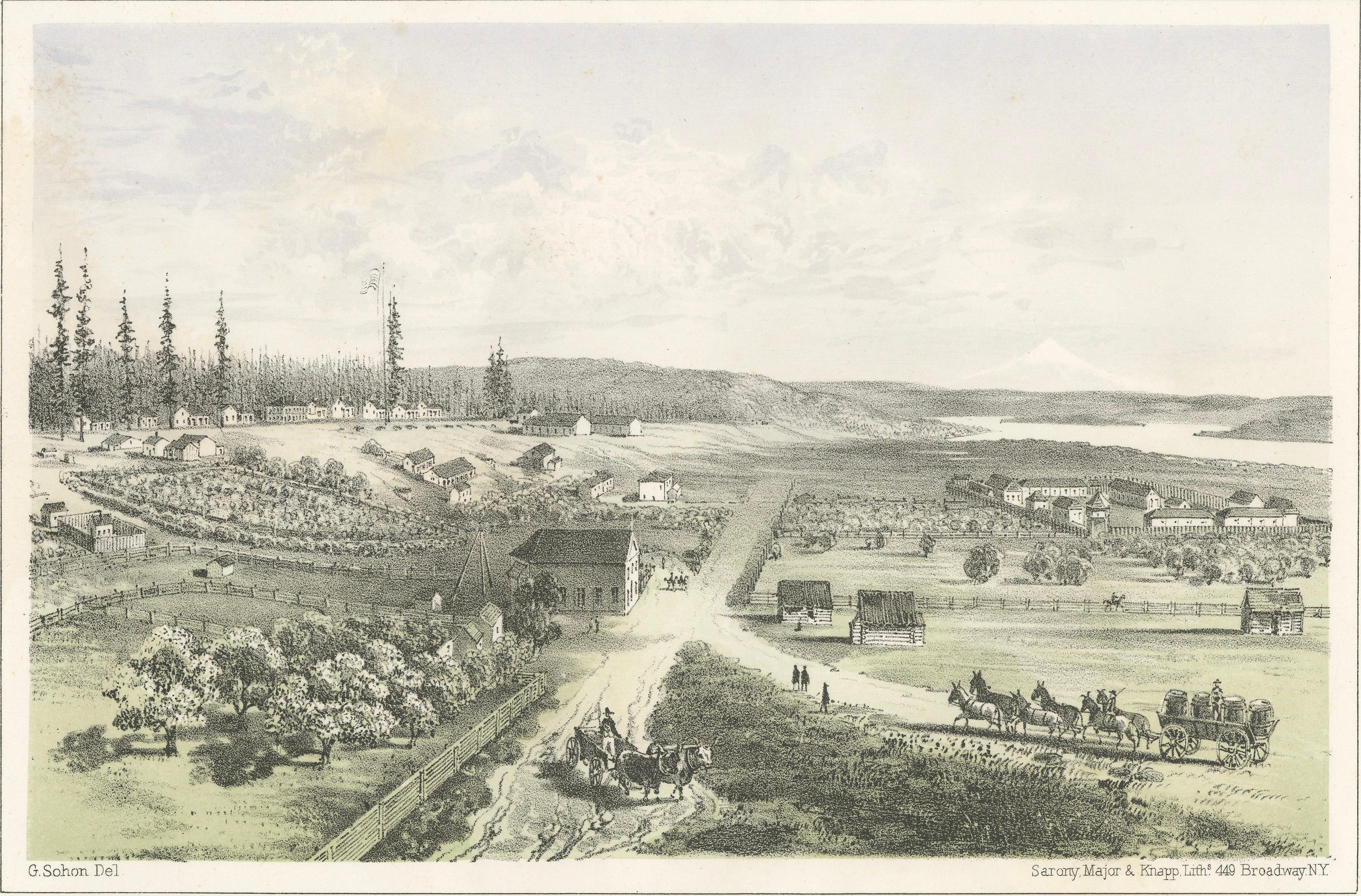 Fort Vancouver, Washington Territory, U.S. Railroad Survey View – ca.1850