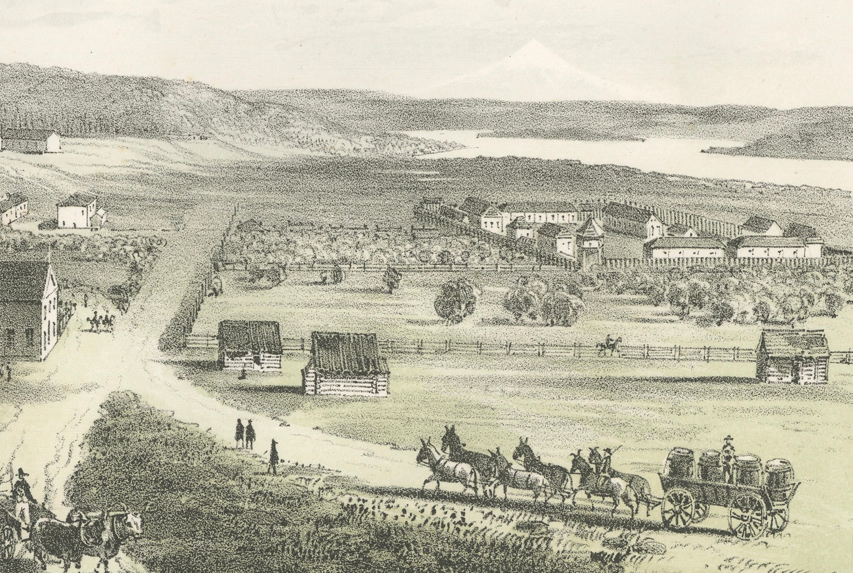 Fort Vancouver, Washington Territory, U.S. Railroad Survey View – ca.1850