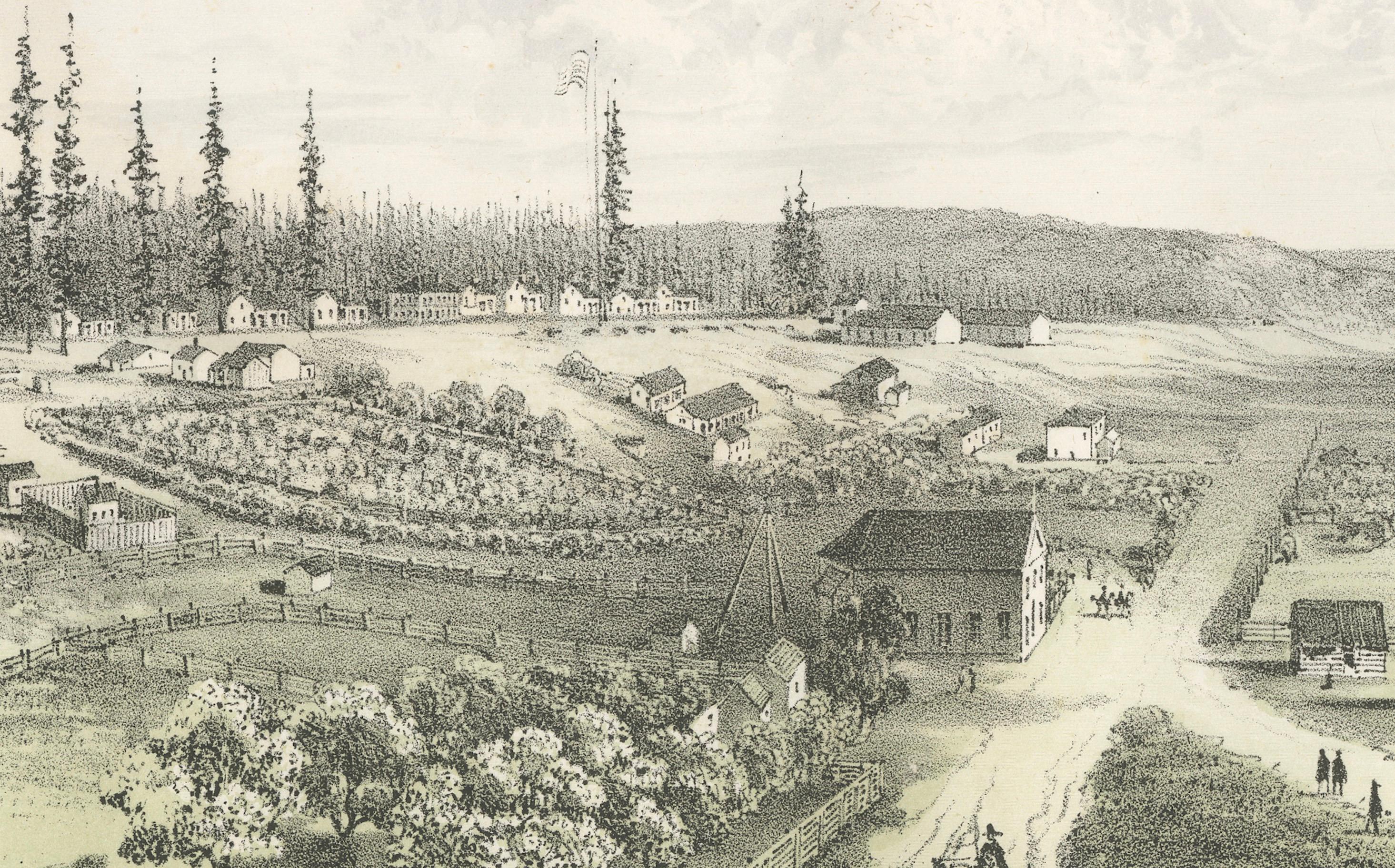 Fort Vancouver, Washington Territory, U.S. Railroad Survey View – ca.1850