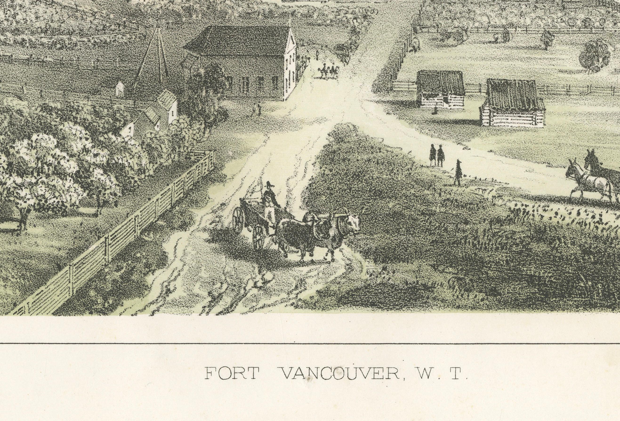 Fort Vancouver, Washington Territory, U.S. Railroad Survey View – ca.1850
