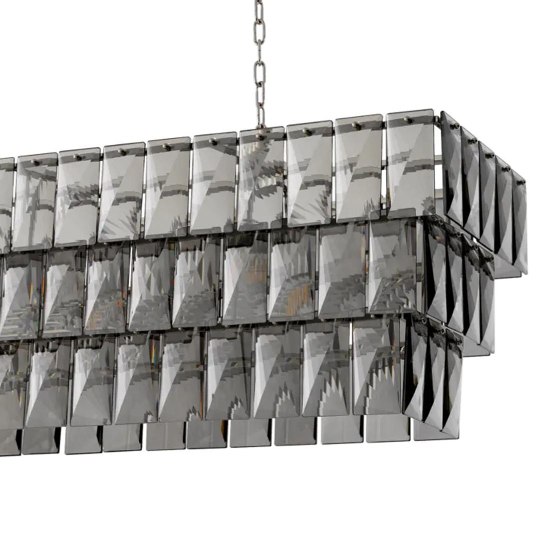 Contemporary Fort Worth Smoked Chandelier For Sale