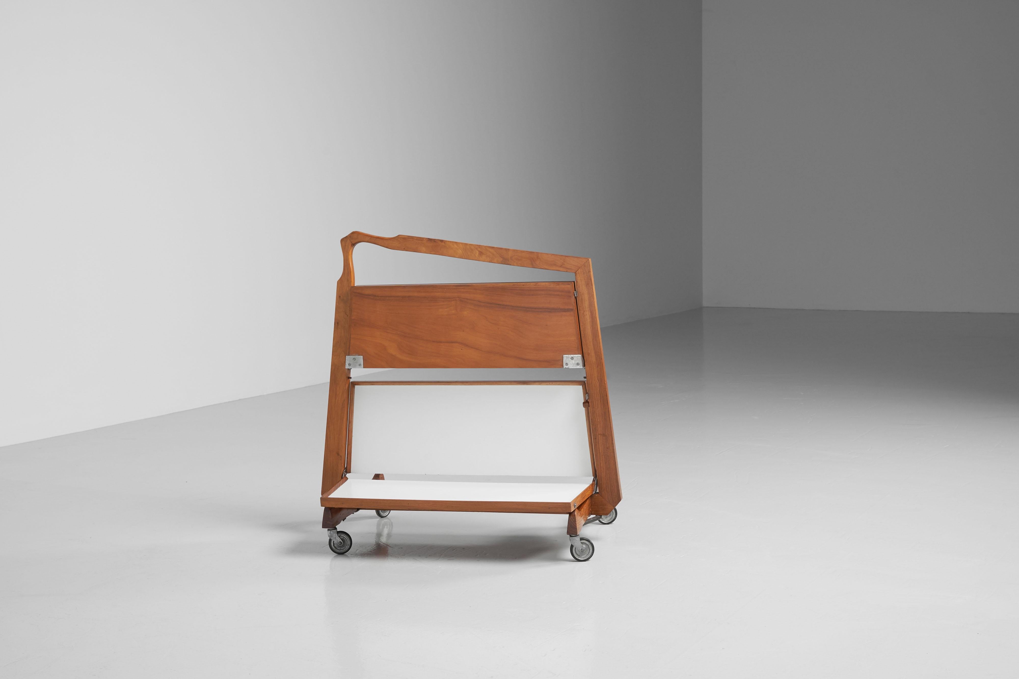 Mid-20th Century Fortalit Sculptural Serving Trolley Brazil 1960 For Sale