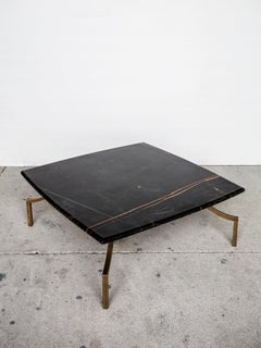 Forte dei Marmi Marble and Brass Sofa Table