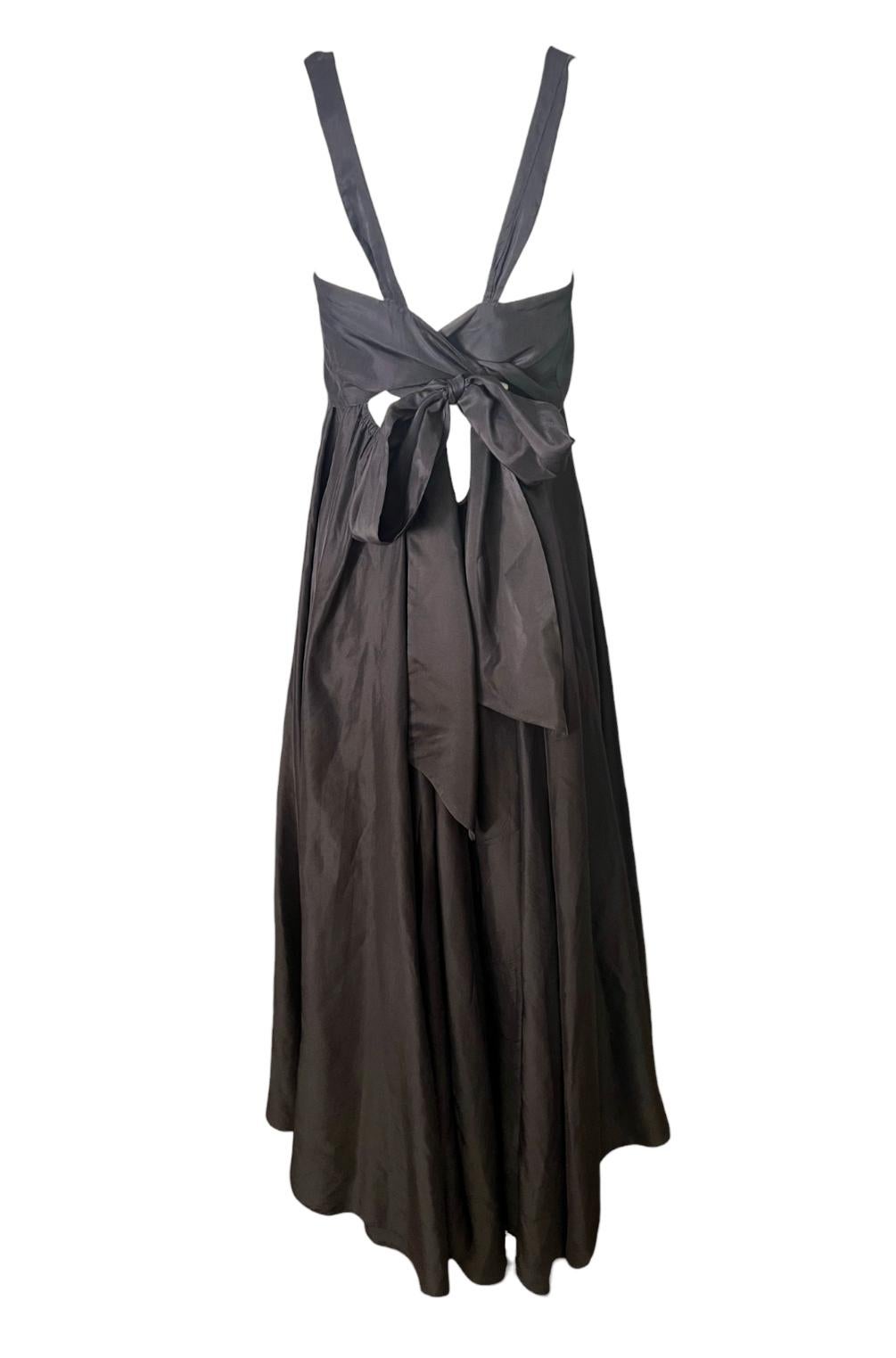 Forte Forte Black Silk Maxi Dress In Excellent Condition For Sale In Beverly Hills, CA