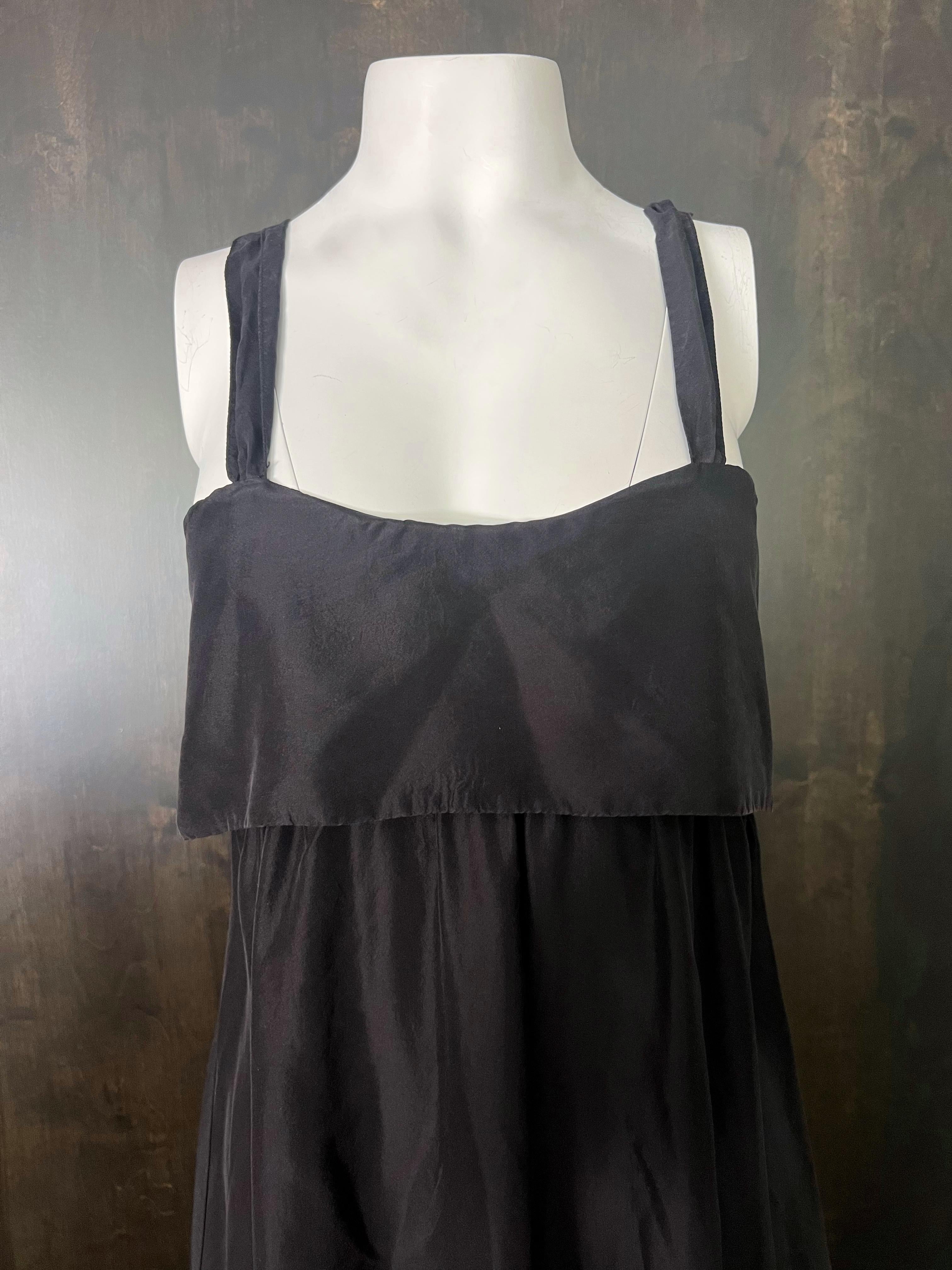 Women's Forte Forte Black Silk Maxi Dress For Sale