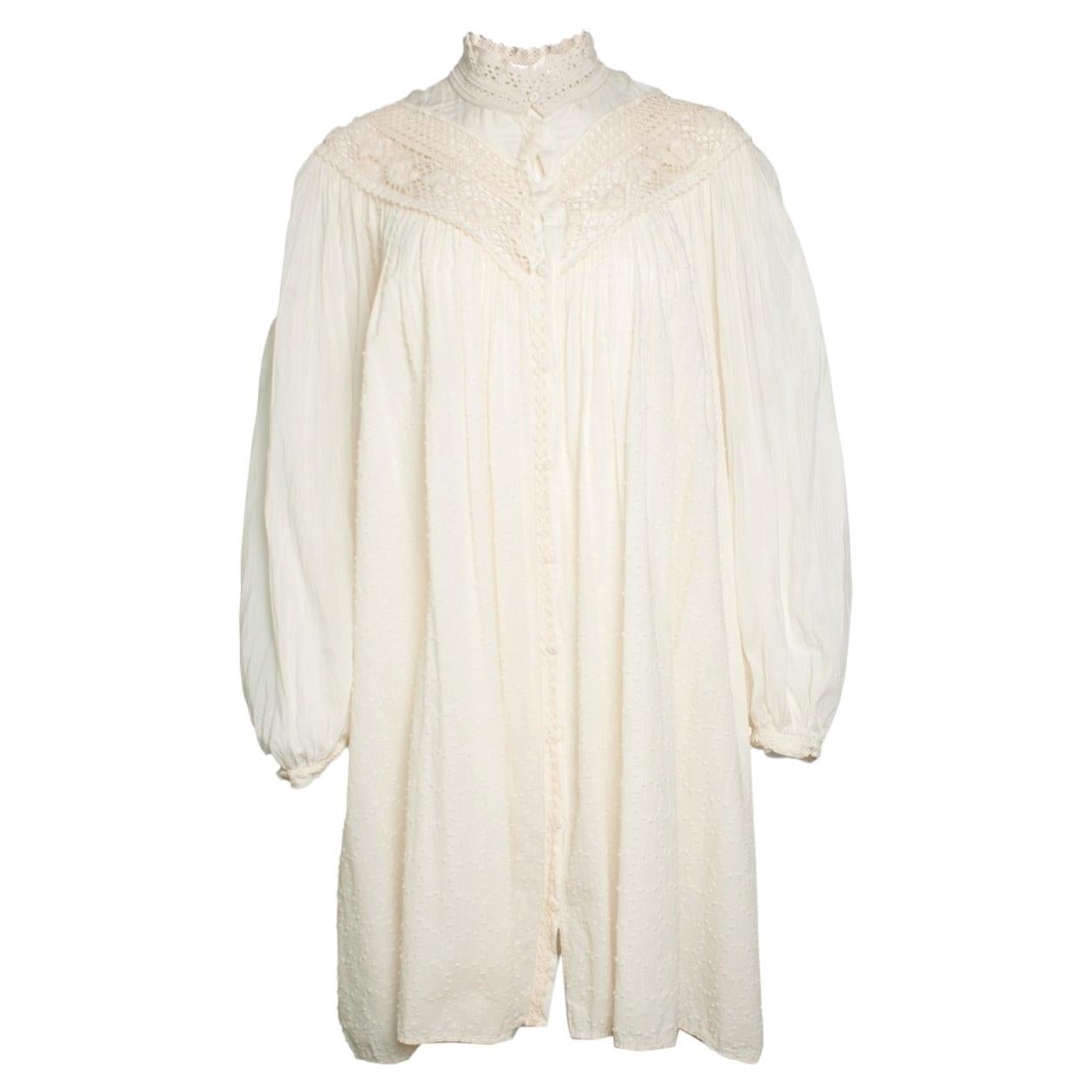 Forte Forte, gepunktetes Minikleid mit Häkeldetails
