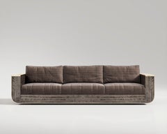 Forte Sofa in Eucalyptus and Polished Bronze by Palena Furniture
