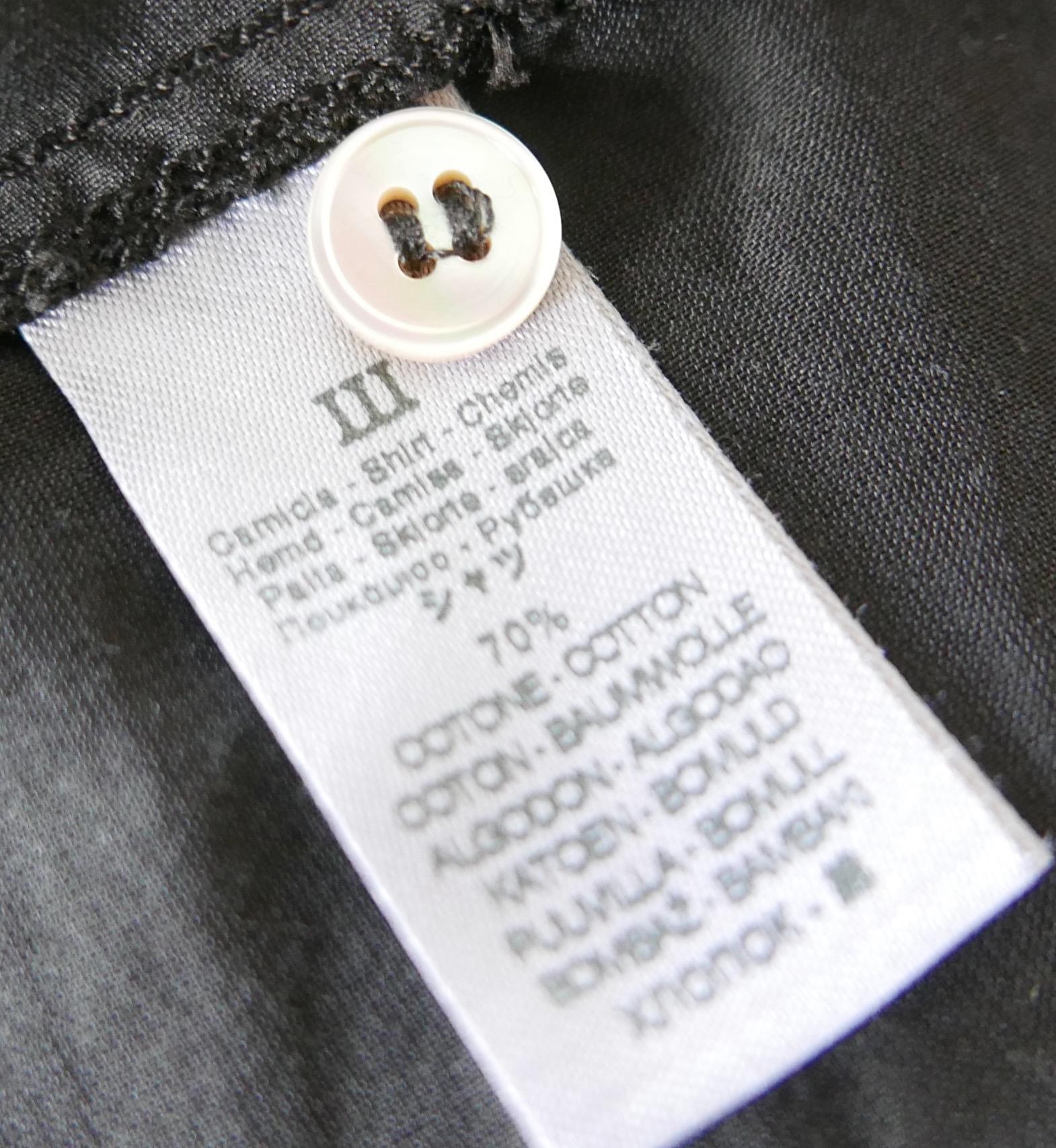 Forte_Forte - Camicia nera in cotone e seta con balze sul davanti in vendita 1