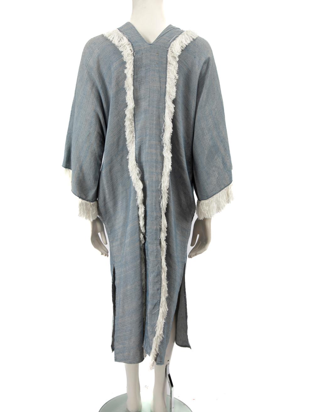 Gray Forte_Forte Blue Fringe Trim Cardigan Size XS