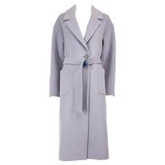 Forte_Forte Purple Wool Belted Long Coat Size XS
