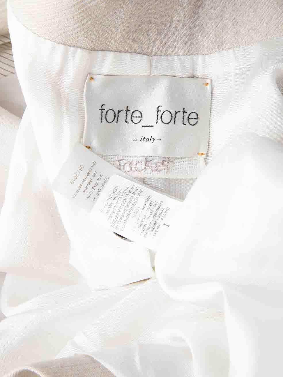 Forte_Forte Women's Beige Wool Single Button Blazer 2
