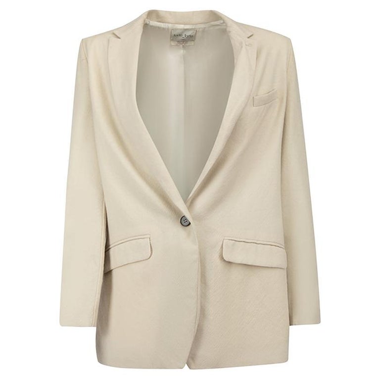 Forte_Forte Women's Beige Wool Single Button Blazer For Sale at 1stDibs