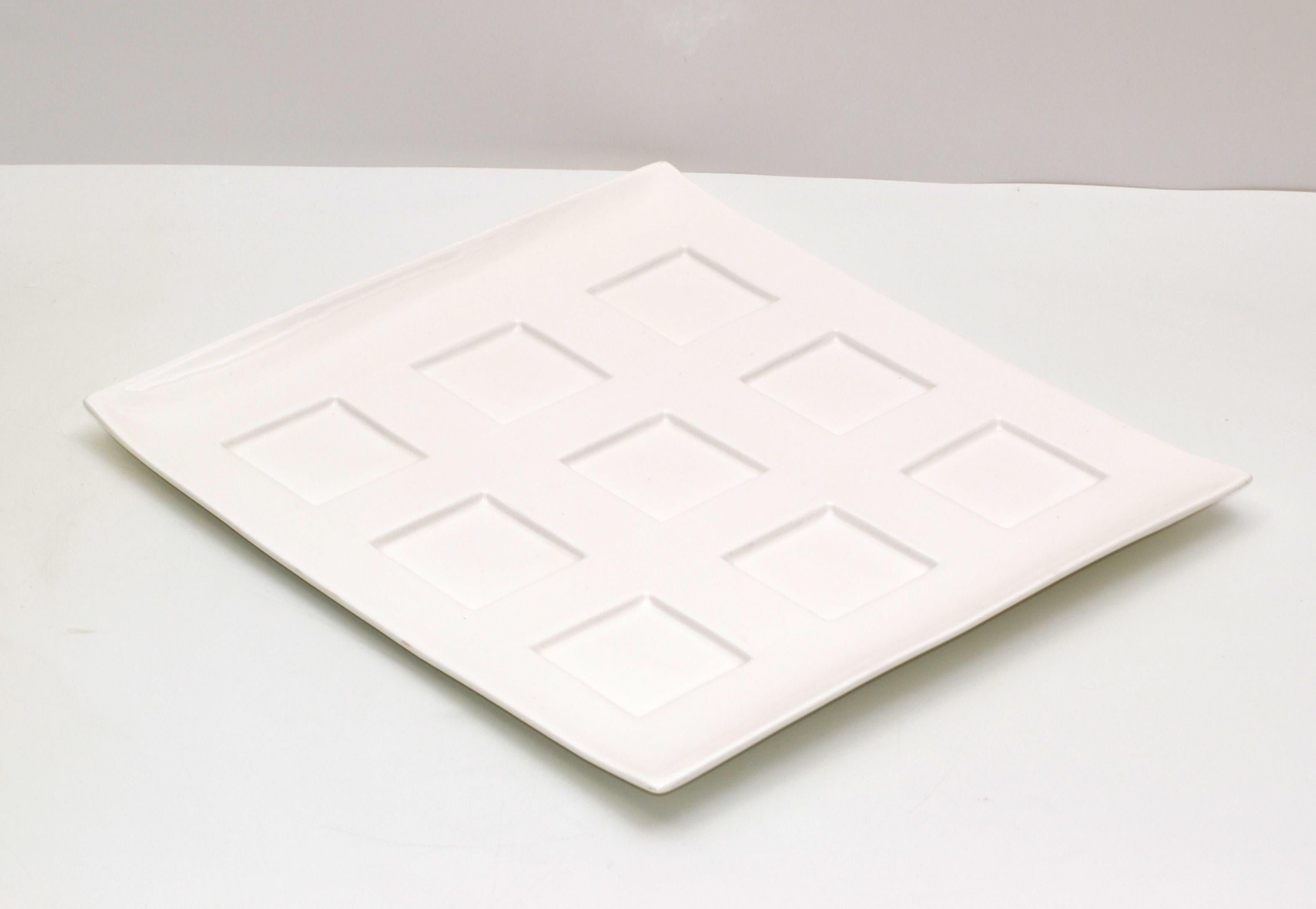 Fortessa Forta Luxe Super White Ceramic Plate Bowl Centerpiece Dinnerware Italy For Sale 1
