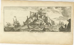 Fortified Island in the Aegean Archipelago with Ships at Sea, circa 1680