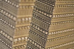 Fortis Dining Table, Clear Glass Finish, Three Bases and Squoval