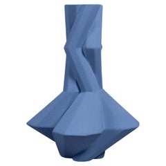 Fortress Cupola Vase Blue Ceramic geometric Contemporary, Lara Bohinc, in Stock