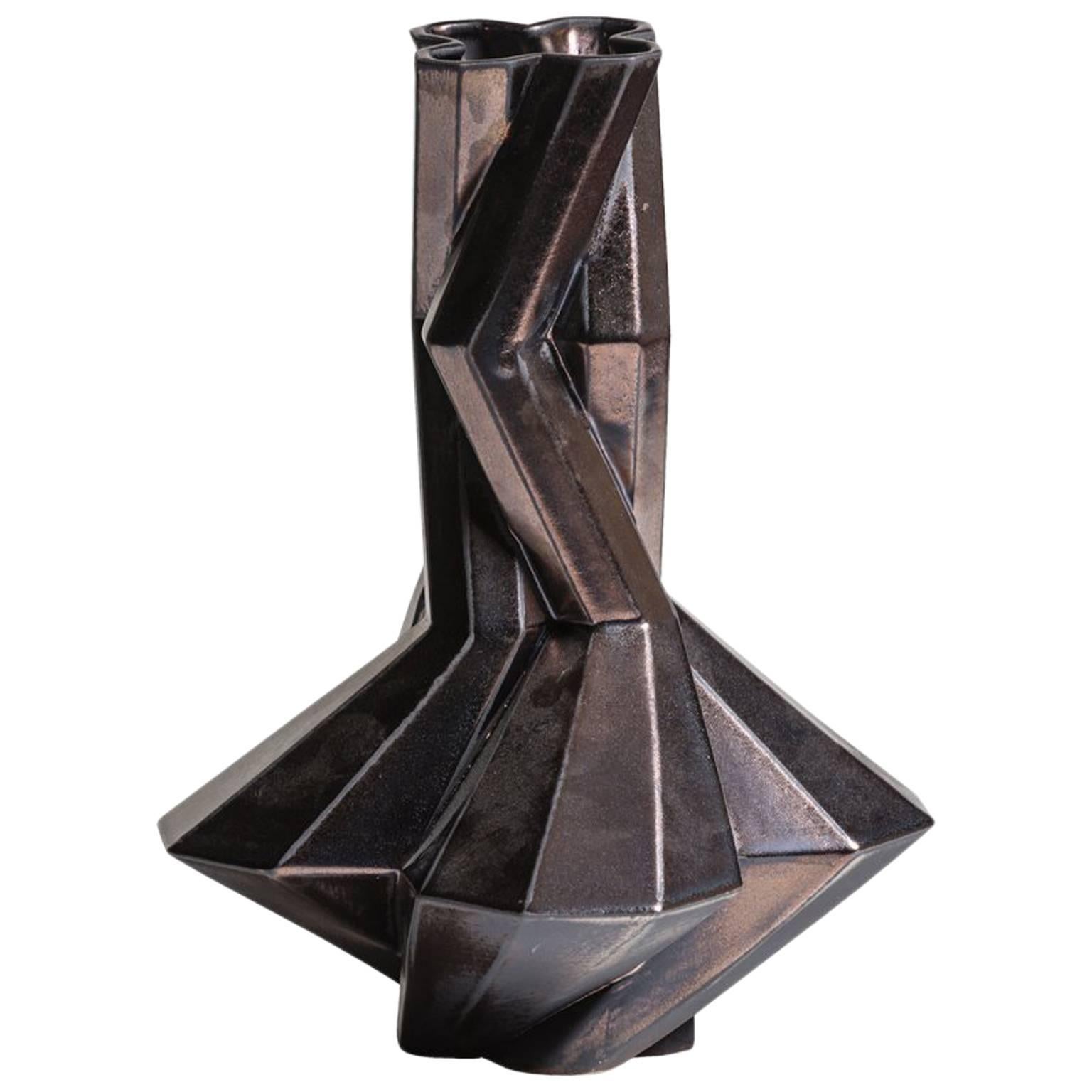 Fortress Cupola Vase in Bronze Ceramic by Lara Bohinc, In Stock