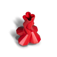 Fortress Cupola Vase Red Ceramic Contemporary Geometric by Lara Bohinc, in Stock