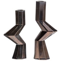 Fortress Militia Candlesticks in Bronze Ceramic, by Lara Bohinc, In Stock