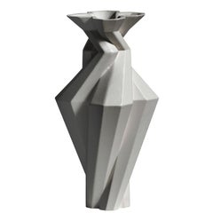 Fortress Spire Vase in Grey Ceramic, by Lara Bohinc, In Stock