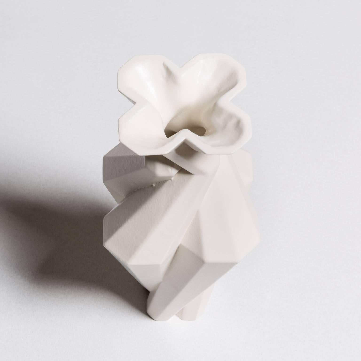 Modern Fortress Spire Vase in White Ceramic by Lara Bohinc, In Stock