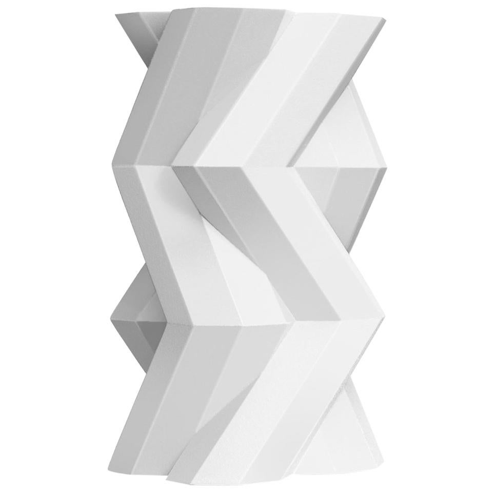 Fortress Tower Vase in White Ceramic by Lara Bohinc, In Stock