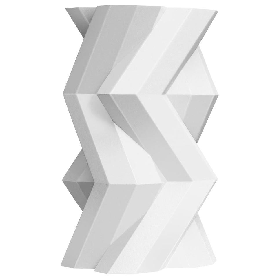 Fortress Tower Vase in White Ceramic by Lara Bohinc, in Stock