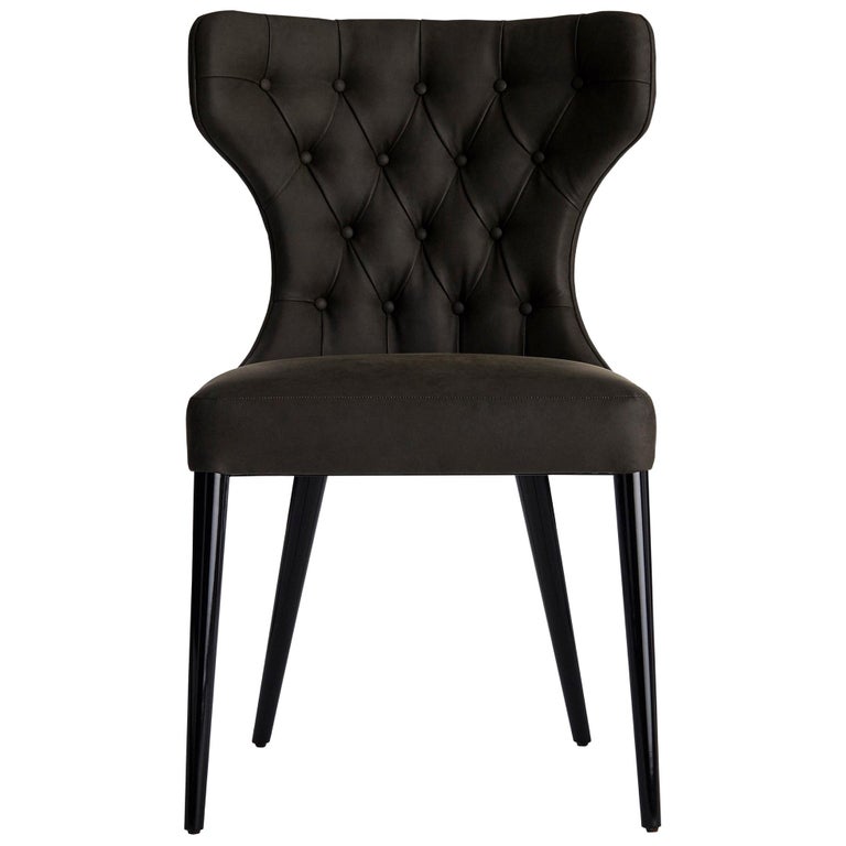 Fortuna Dining Chair With Tufted Back, Tufted Back Dining Chair