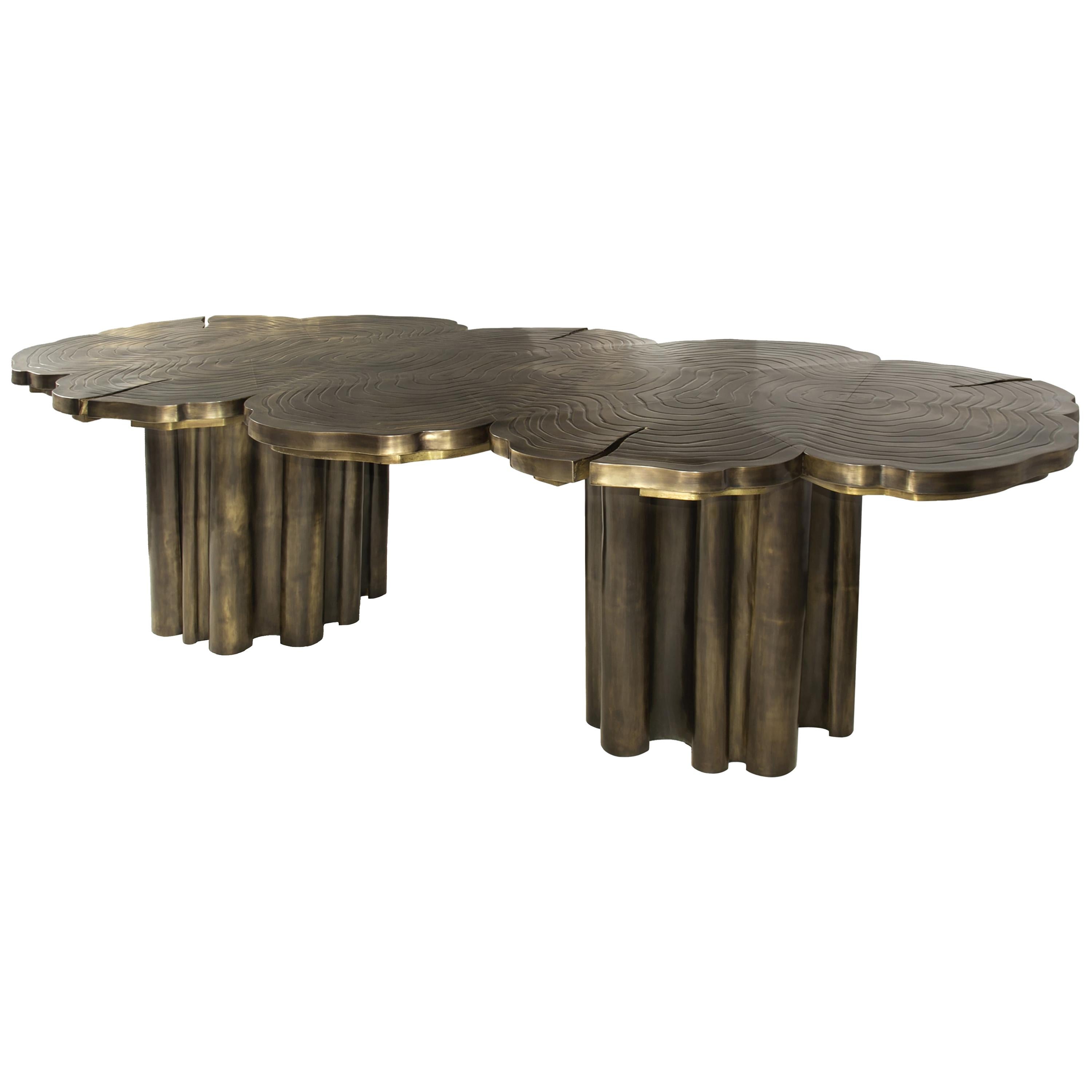 Fortuna Dining Table In Patina 8 Seats  For Sale