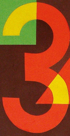 Numbers 3 and 4. Depero 20th Century, Italian, Futurist, Abstract Painting
