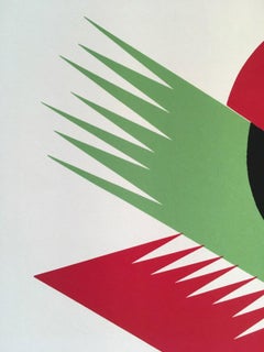 Italia 1974 Stampa astratta postmoderna Fortunato Depero I Gemelli