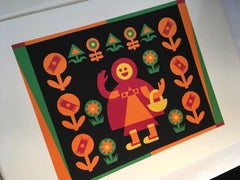 Italia 1974 Stampa astratta postmoderna Fortunato Depero