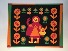 Italy 1974 Post-Modern Abstract Print Fortunato Depero
