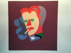Italy 1974 Post-Modern Marinetti Collage by Fortunato Depero Paper Print