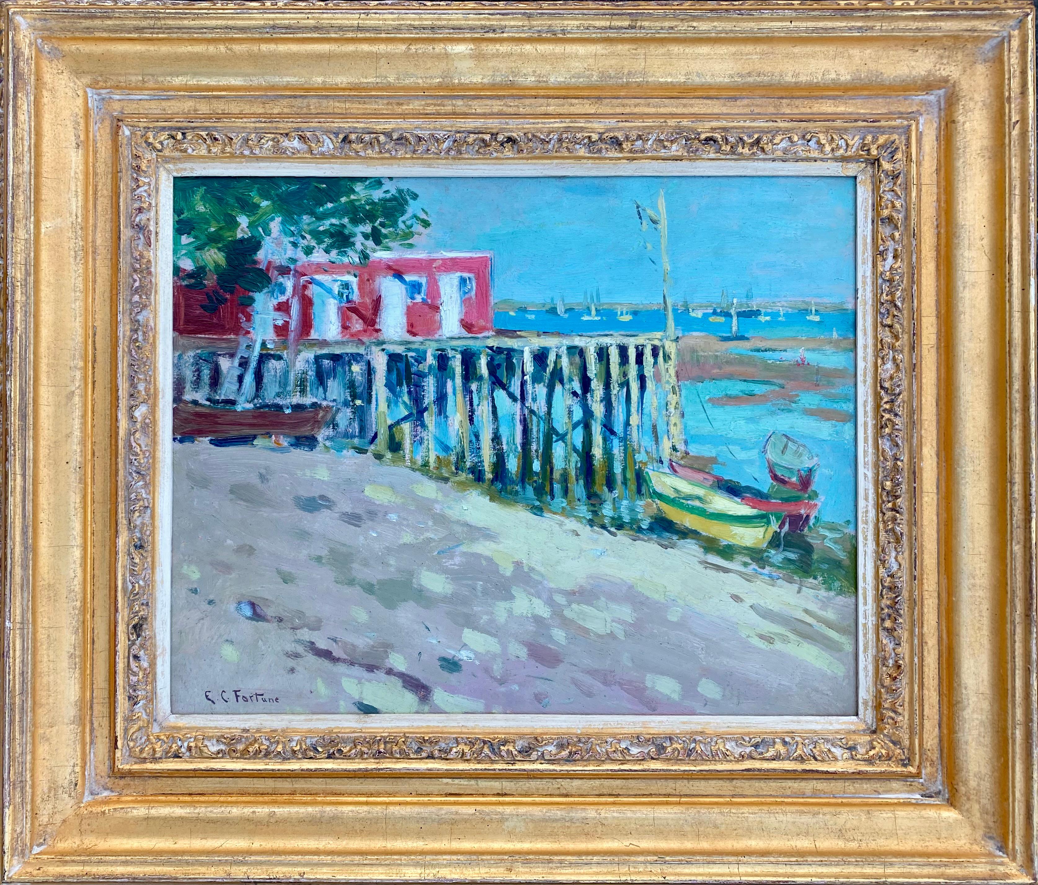 Fortune Euphemia Charlton, 1885 - 1969, peintre américaine, "Monterey Beach".