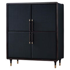 Fortune, High Sideboard Cabinet in Eco Leather.