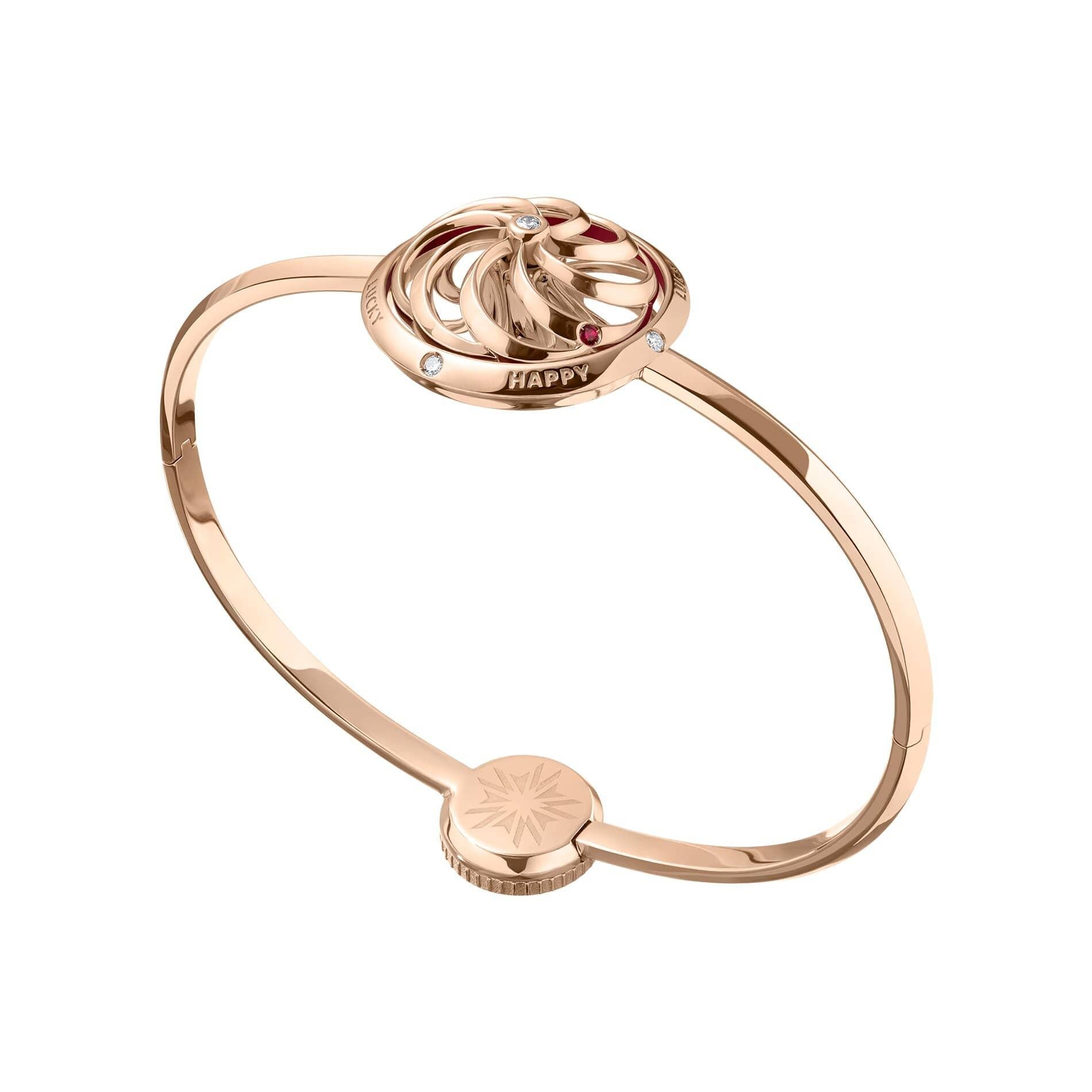 Fortune Kinetisches Fortune-Armband aus Roségold (Rundschliff) im Angebot
