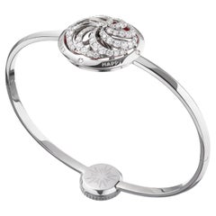 Fortune Kinetic Bracelet in White Gold with White Diamonds