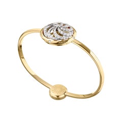 Fortune Kinetic Bracelet in White & Yellow Gold with White Diamonds