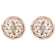Boucles d'oreilles Kinetic Fortune en or rose avec diamants blancs