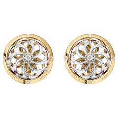Orecchini Fortune Kinetic in oro bianco e giallo