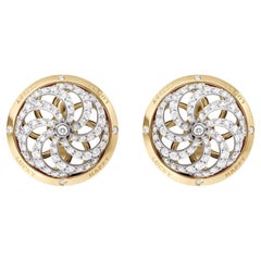 Orecchini Fortune Kinetic in oro bianco e giallo con diamanti bianchi