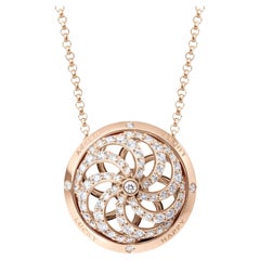 Fortune Kinetic Pendant in Rose Gold with White Diamonds