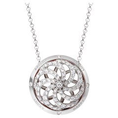 Fortune Kinetic Pendant in White Gold with White Diamonds